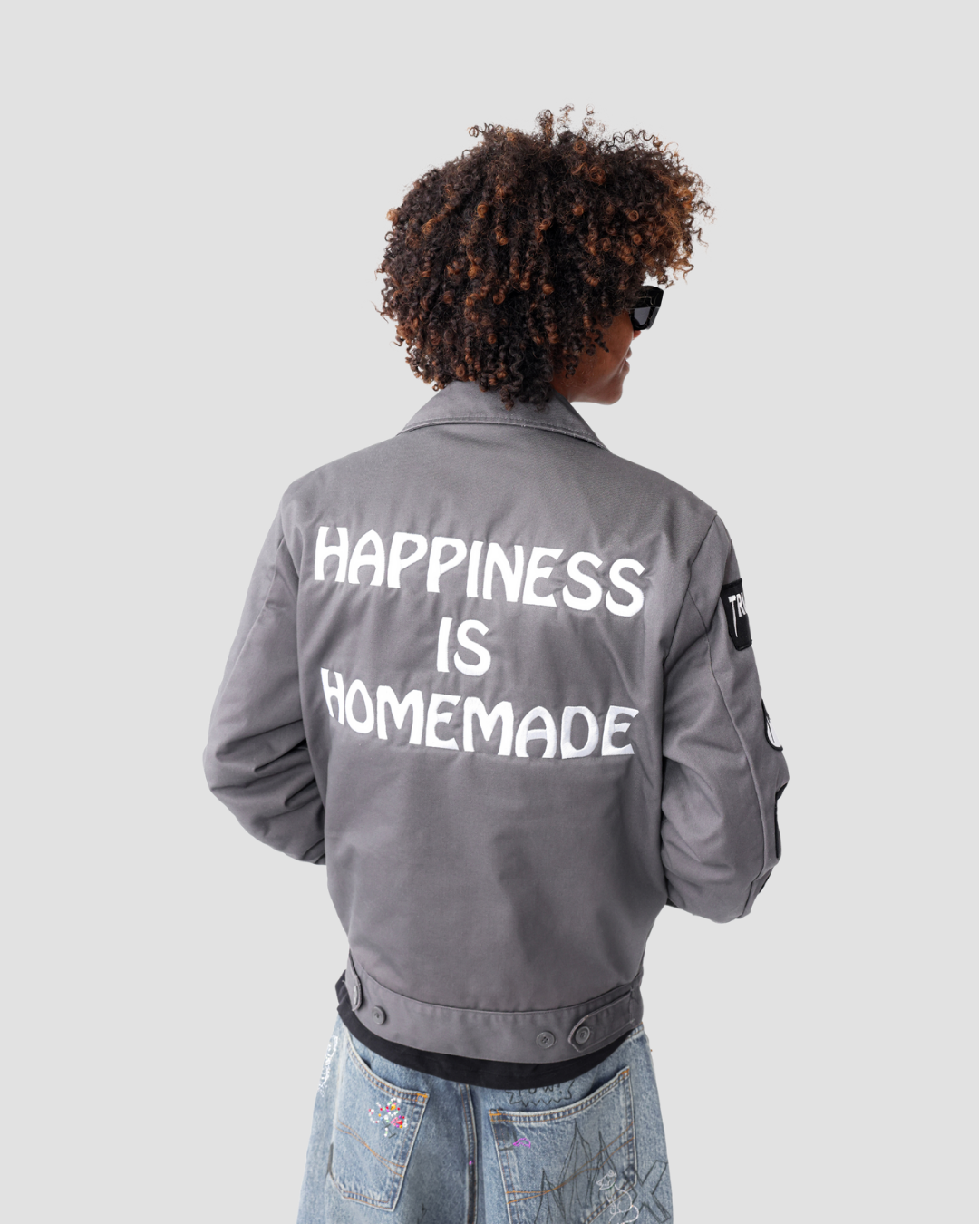 HAPPINESS IS HOMEMADE GREY JACKET